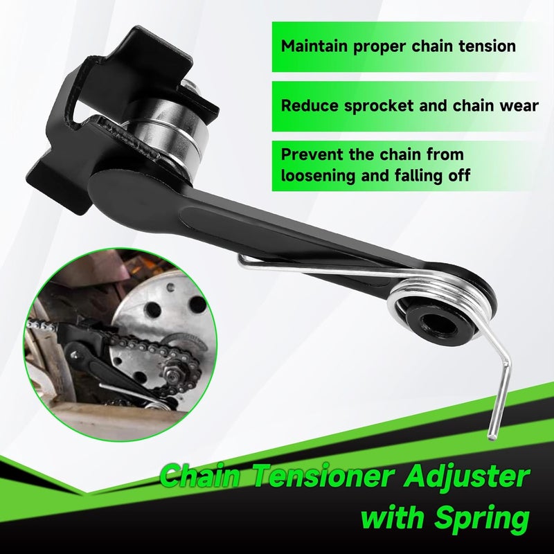 XIKOBY 25H Chain 132 Link 13 Tooth Sprocket Compatible with Razor MX650 MX500 RSF650 SX500 Mcgrath Electric Dirt Bike MY1020 Motor Mini Pit Bike Rocket Scooter Motocross Parts with Chain Tensioner - Image 3